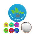 Full Color Round Pocket Button Mirror